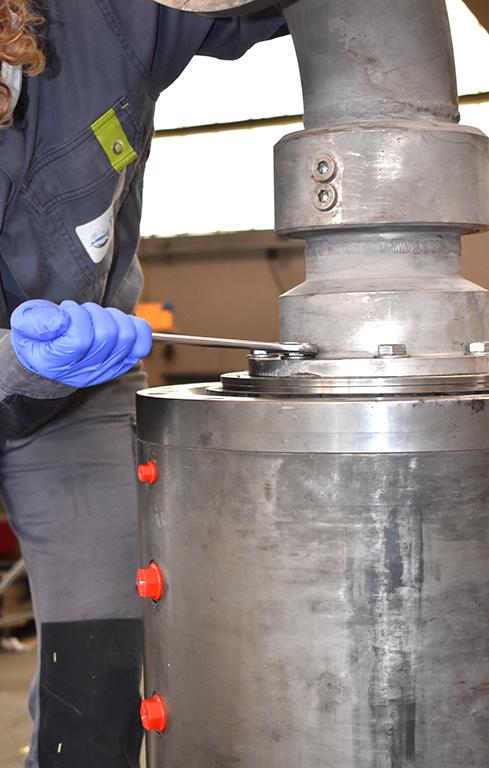 Curative maintenance on rotating union, Pacquet